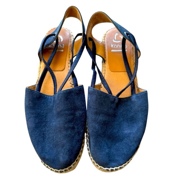 Kanna Espadrille Sandals from Anthropologie Navy Suede Size 39 (US 8.5–9) - Picture 3 of 6